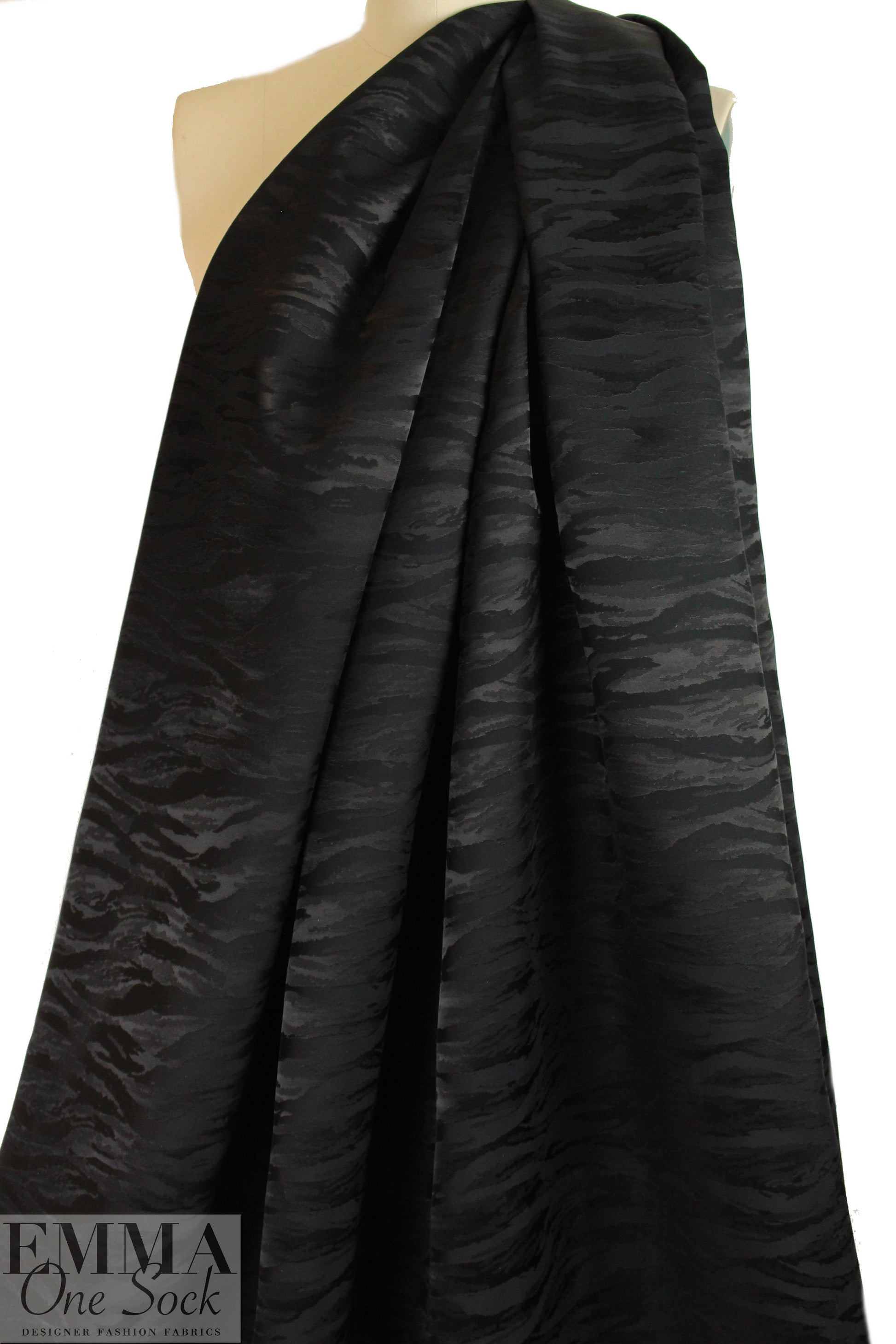 Kh@ite viscose jacquard luxury lining - black