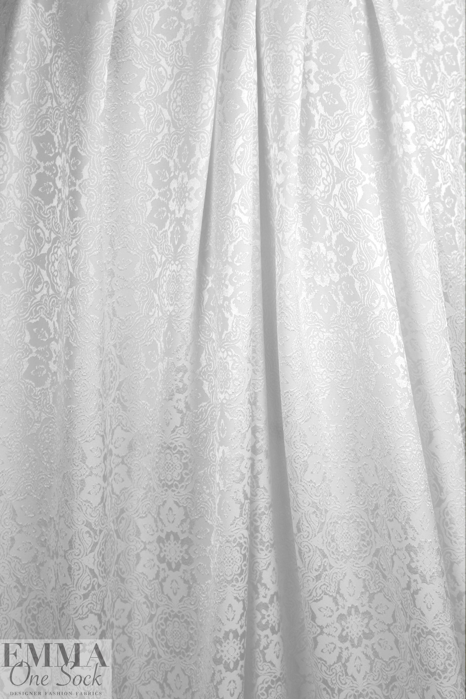 Derek L@m jacquard rayon/acetate lining - white