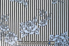 NY designer roses and stripes jacquard brocade