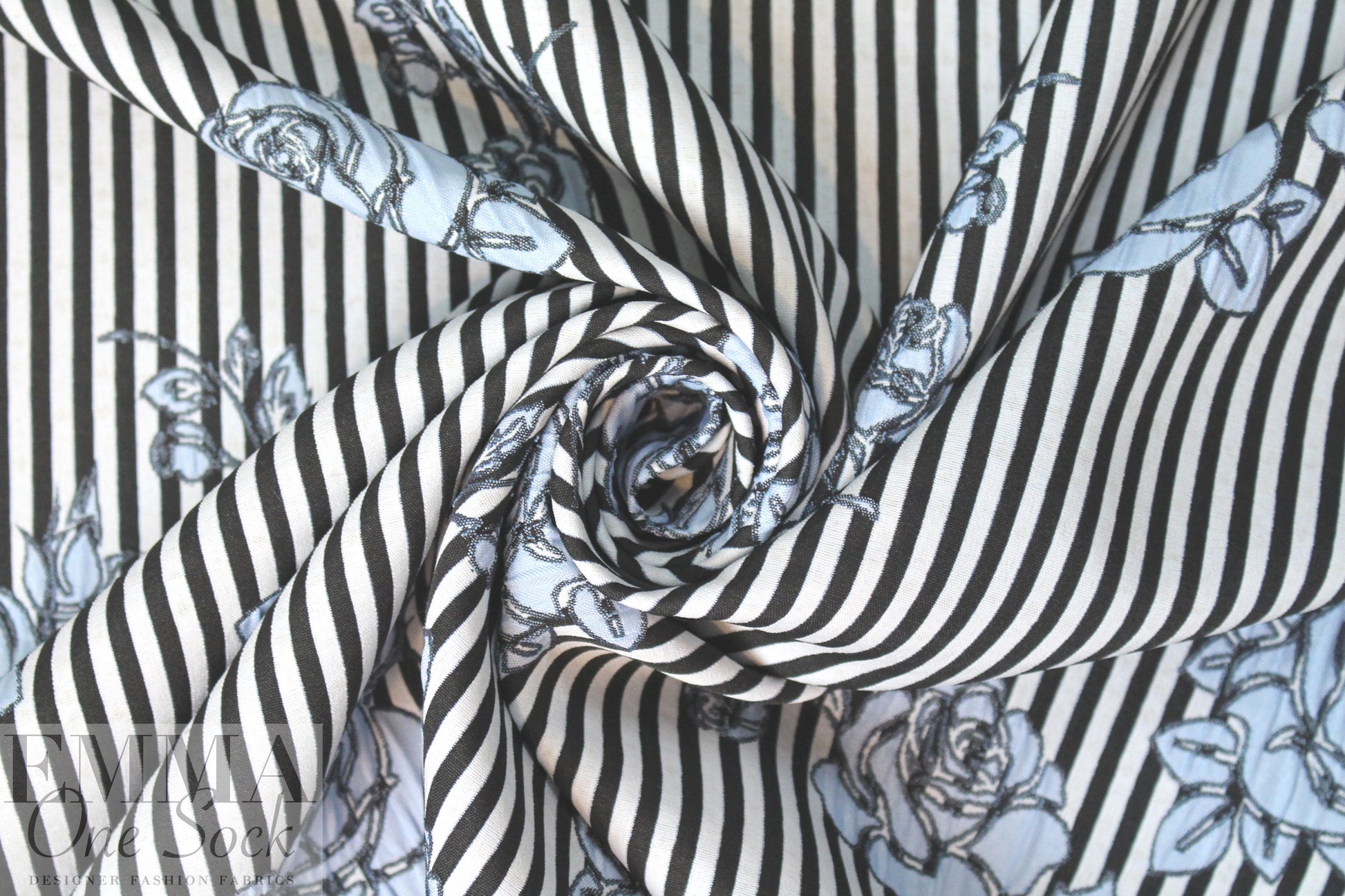 NY designer roses and stripes jacquard brocade