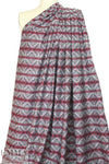 Italian claret/gray southwest graphic cotton jacquard