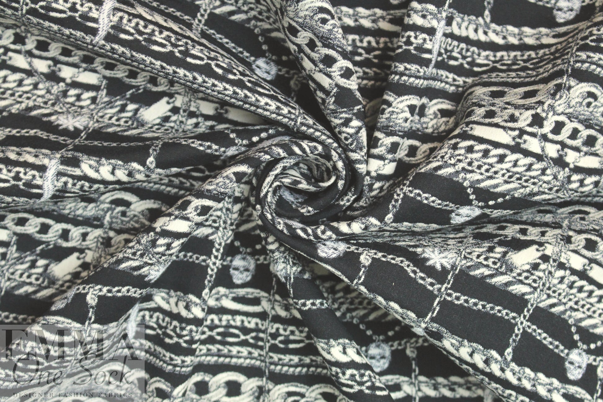 NY designer 'chain gang' stretch jacquard