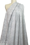 NY designer gray/cream graphic stretch reversible jacquard