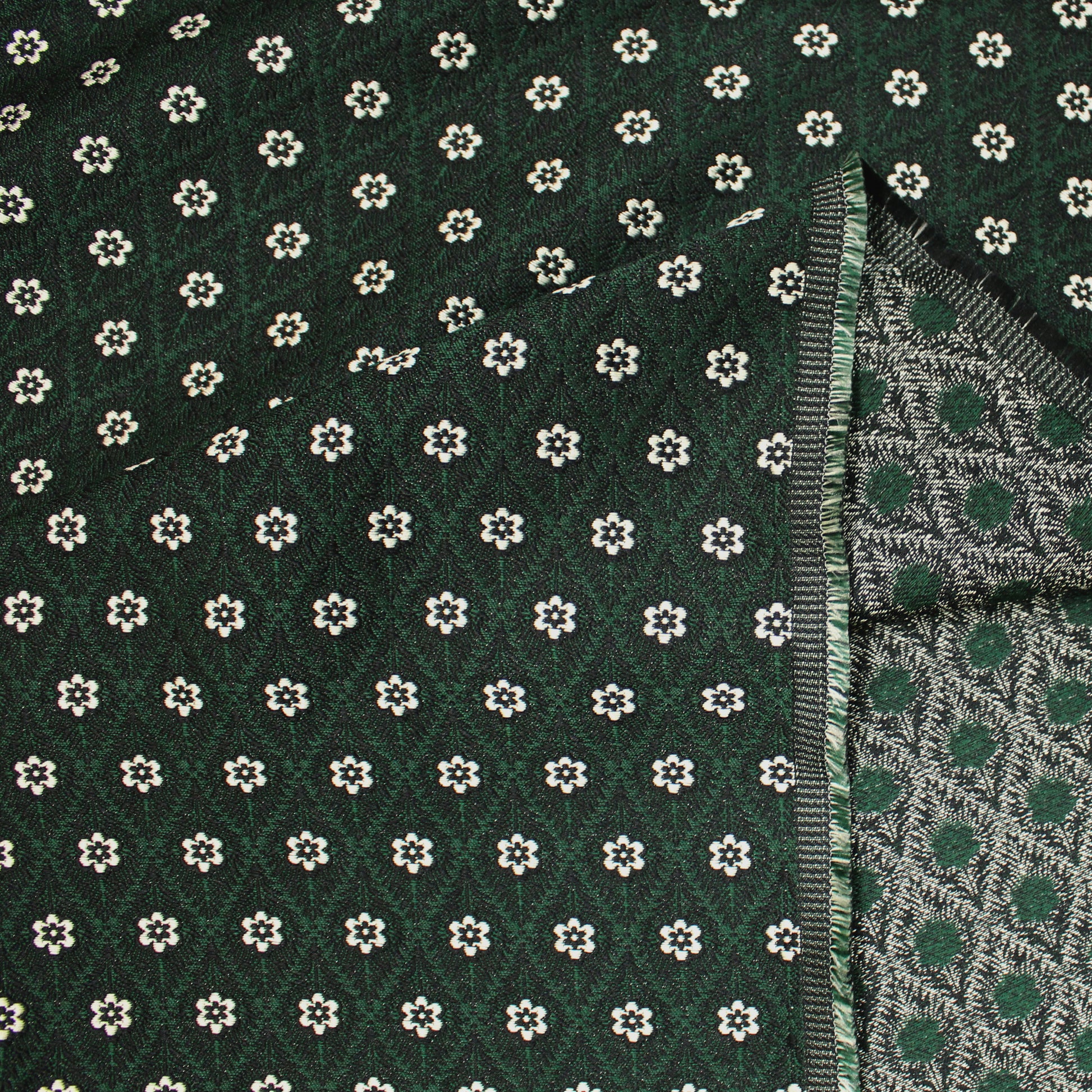 Italian 'evergreen floral' jacquard suiting