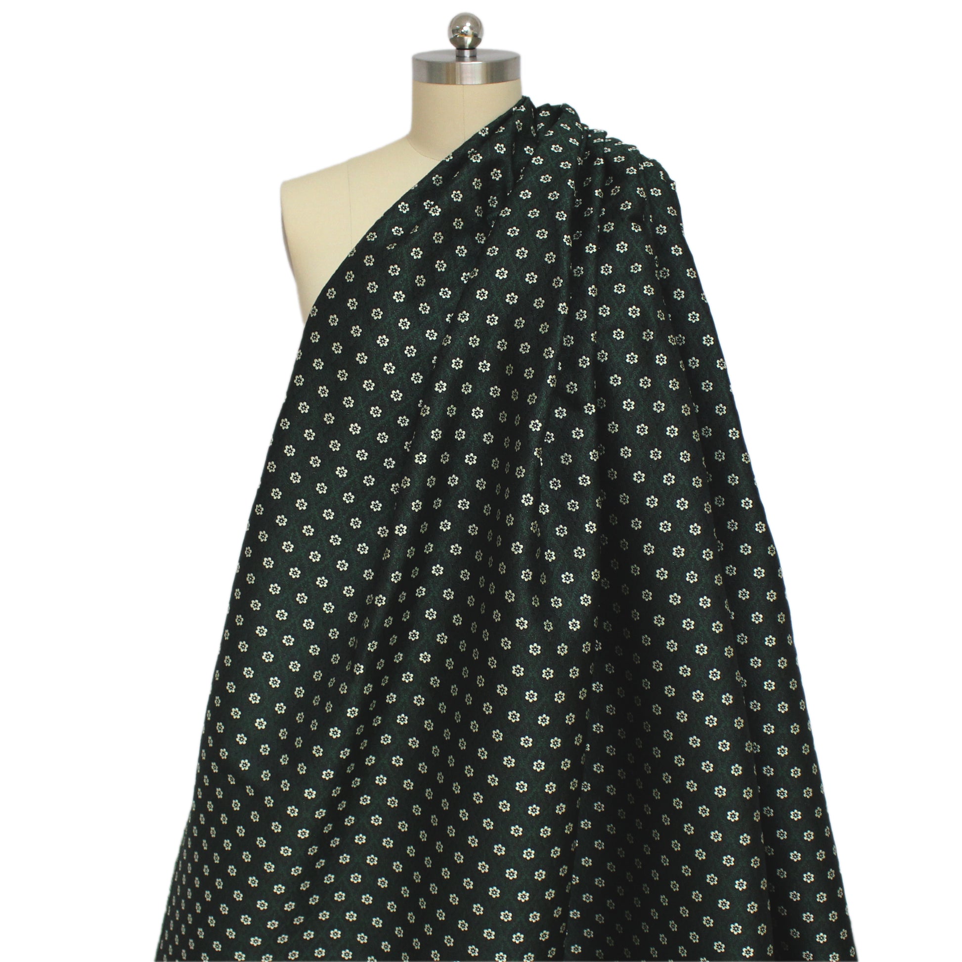 Italian 'evergreen floral' jacquard suiting