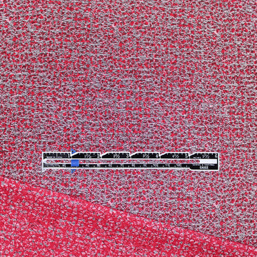 Italian mottled bengaline jacquard suiting - red/black/silver gray 2.625 yds