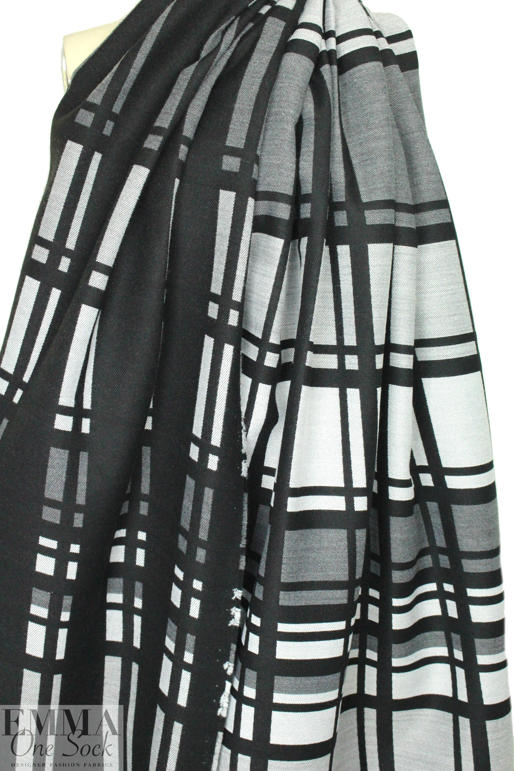 Italian modern grid design jacquard suiting/coating