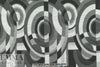 Italian 'cubist circles' jacquard suiting/coating