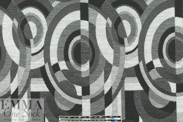 Italian 'cubist circles' jacquard suiting/coating 2 yd