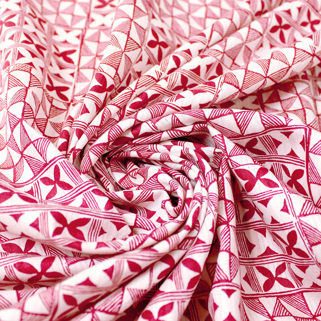 T0ri Richard 'cherry courtyard' printed jacquard cotton woven 1.75 yds