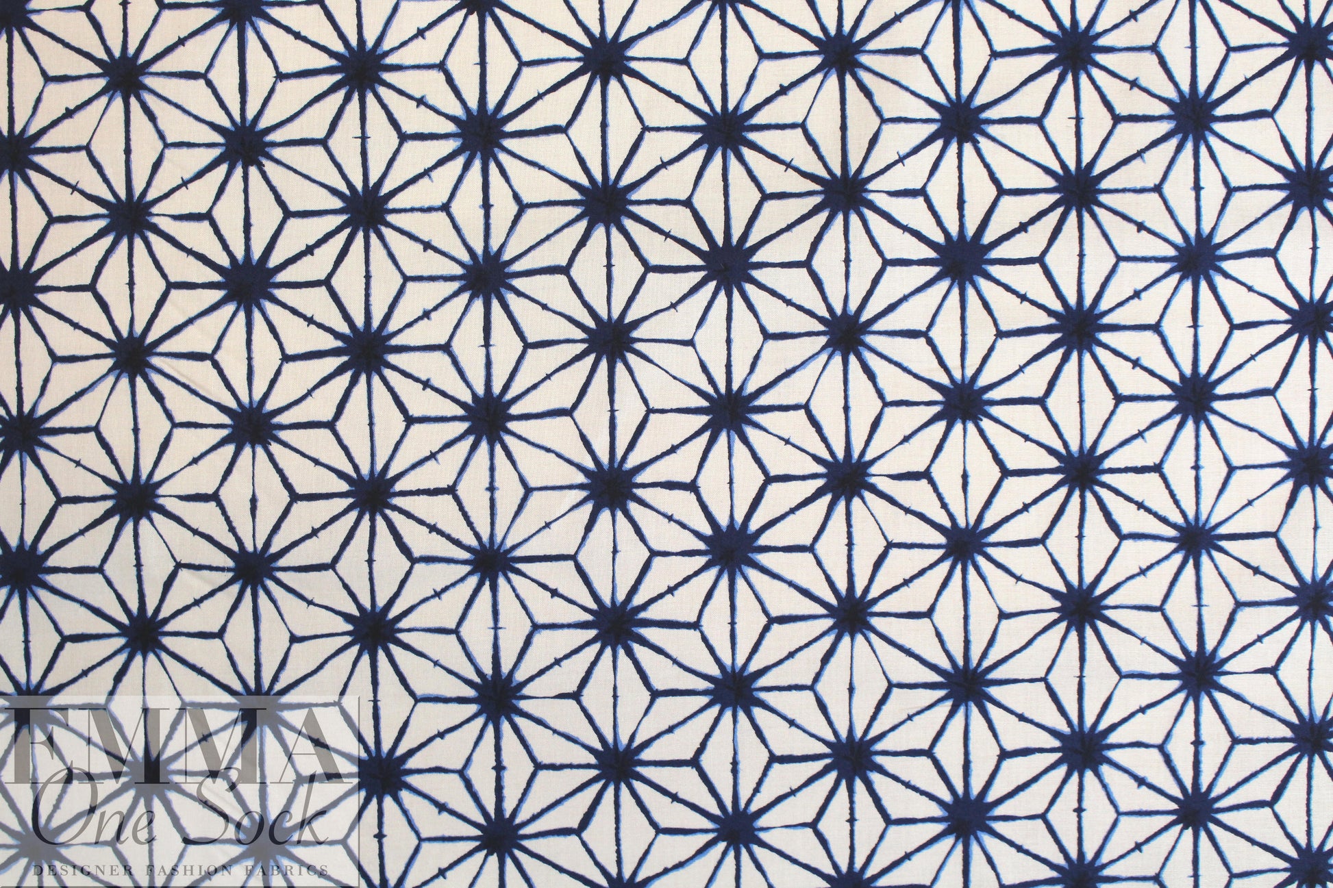 shirting designer Japanese indigo star print cotton poplin