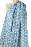 NY designer Japanese dusty blue star print cotton poplin .625 yds