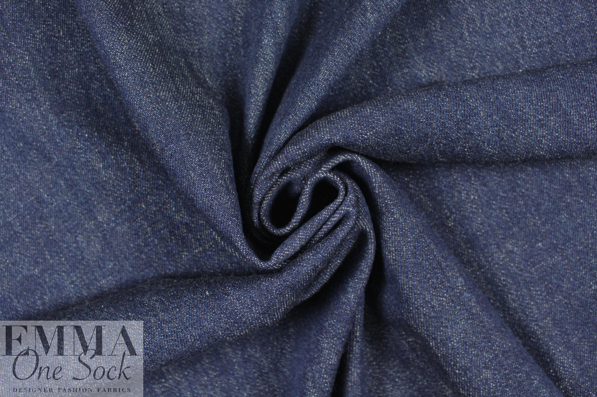 Japanese dk. blue vertical stretch textured denim 1.25 yds