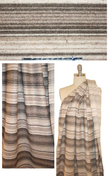 Japanese yarn dyed earthtones stripe cotton flannel