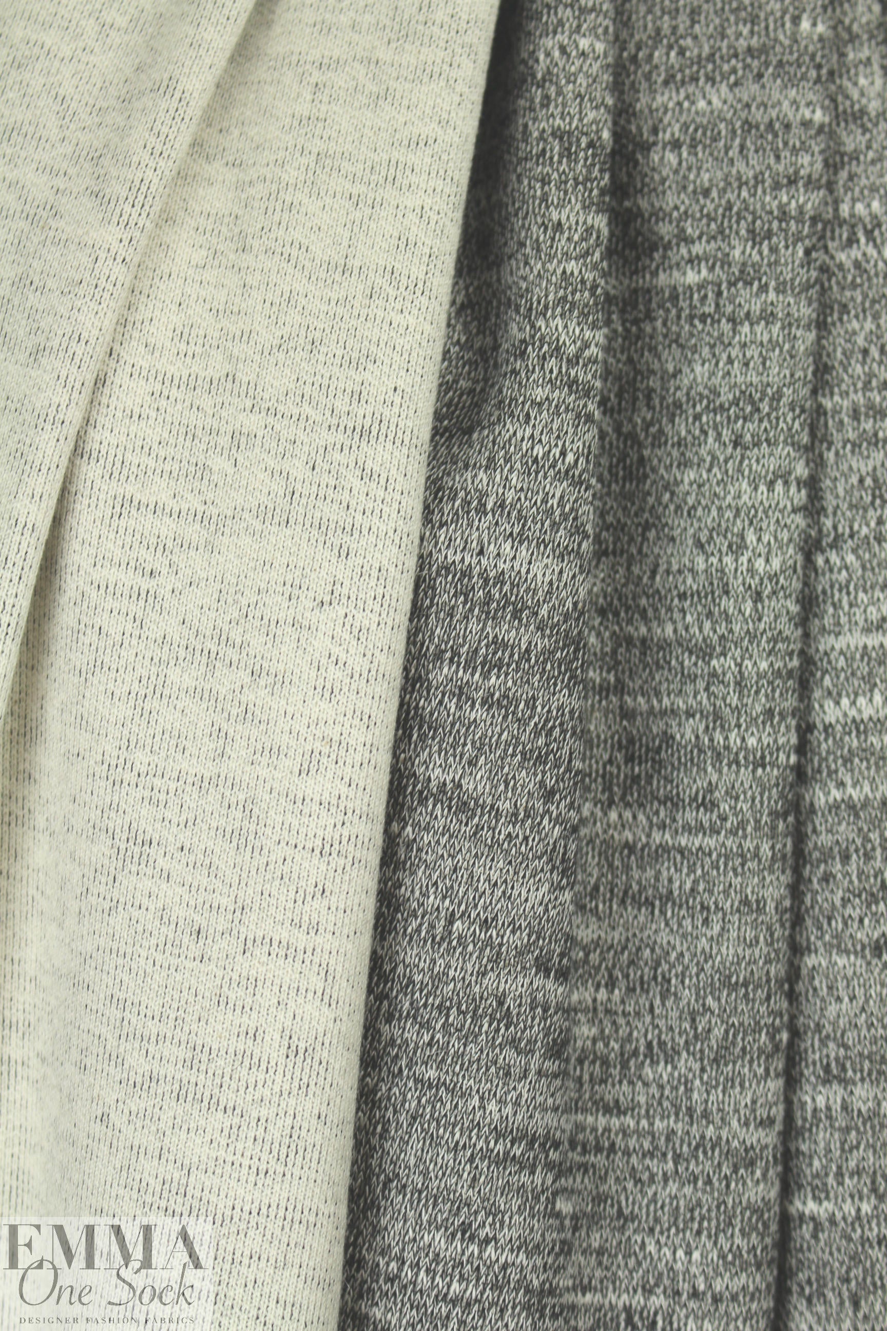 Japanese tweedy sweater knit - salt/pepper 2 yd