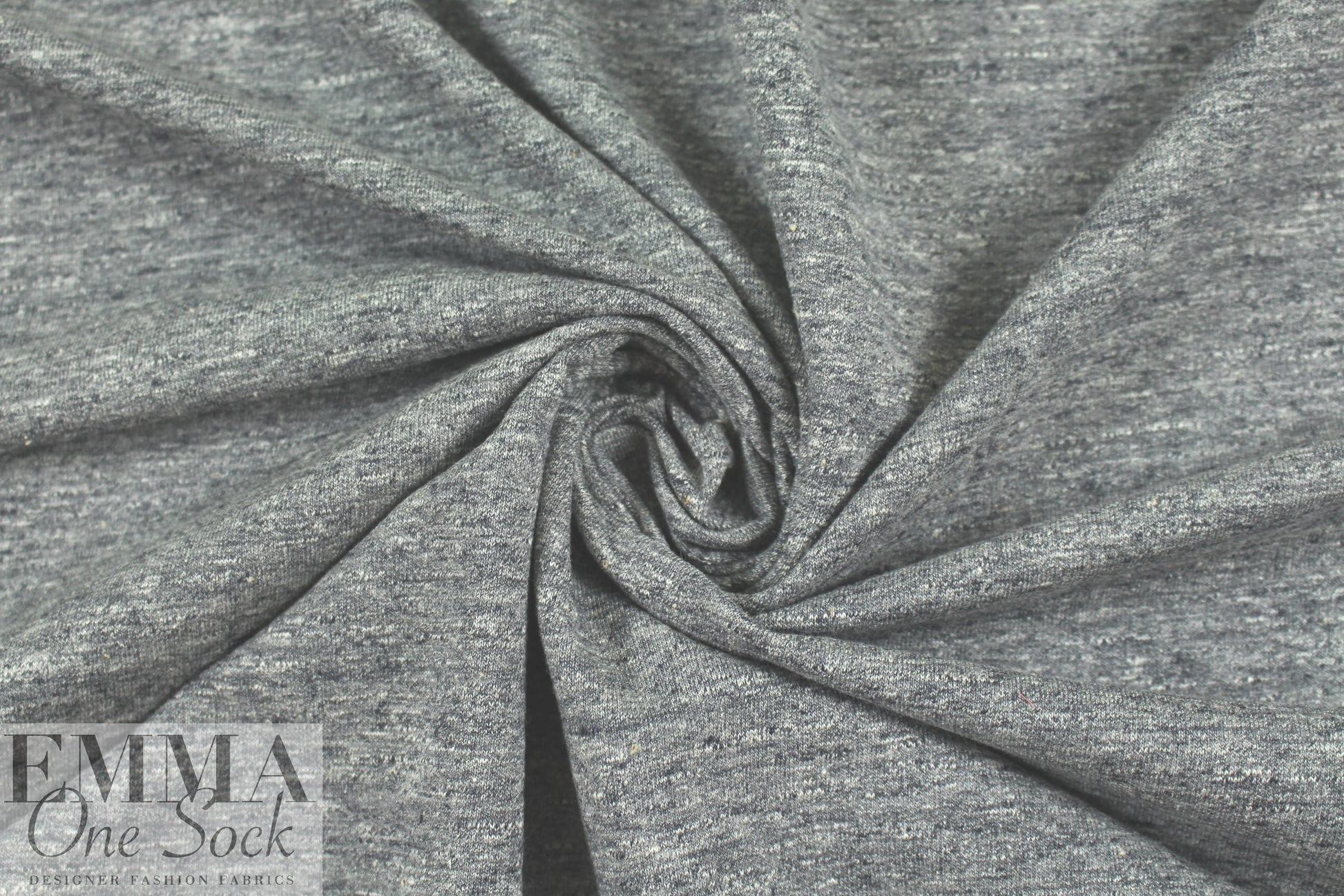 Japanese tweedy french terry sweater knit - med. gray