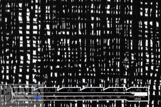 black/white crosshatch doubleknit, Oeko-Tex cert. 1.125 yds