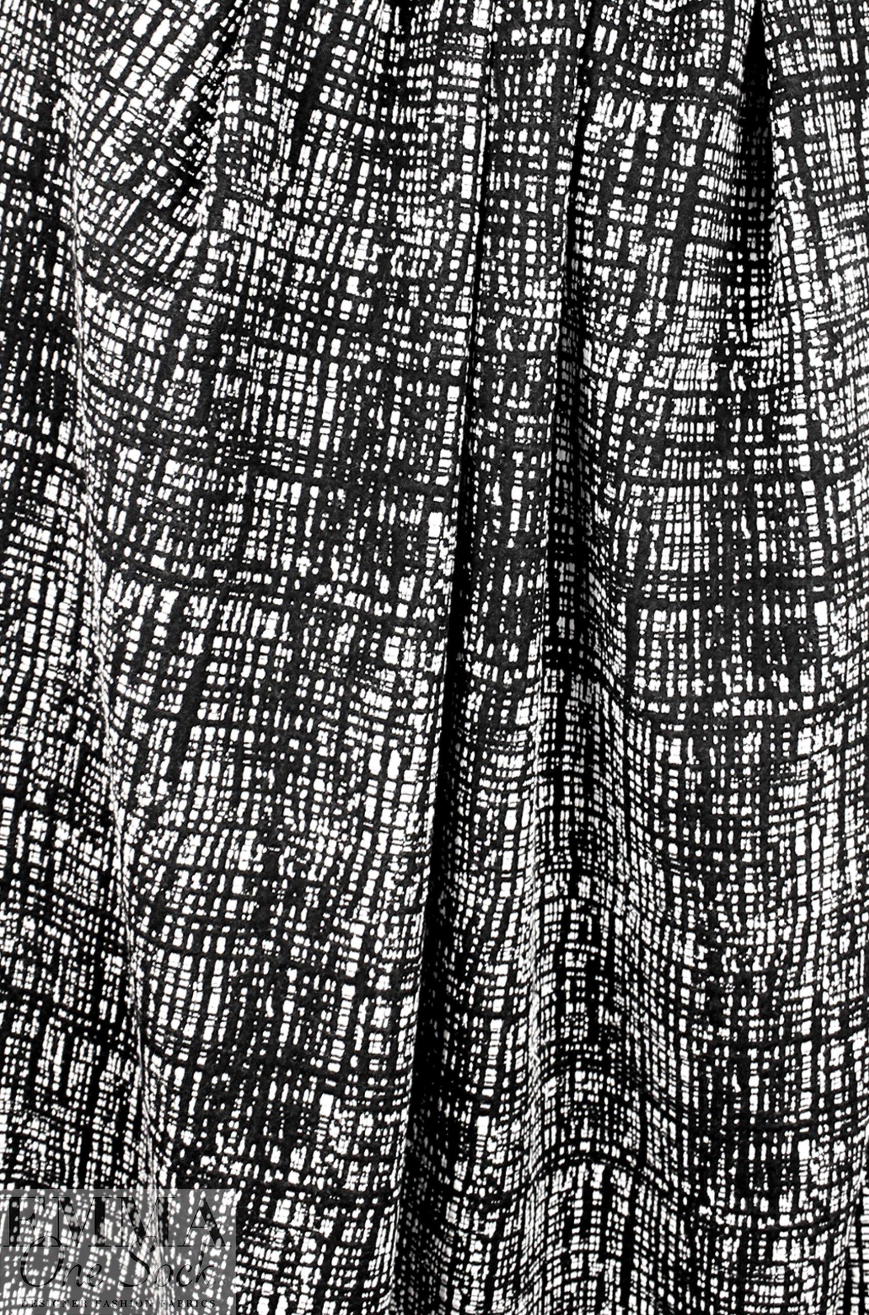 black/white crosshatch doubleknit, Oeko-Tex cert. 2.75 yd