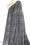 black/white crosshatch doubleknit, Oeko-Tex cert. 1.5 yd