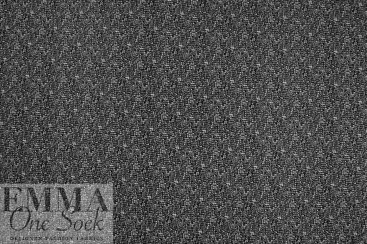 black/white 'dauby dots' doubleknit, Oeko-Tex cert. 1.375 yds