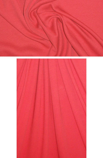 100% organic pima cotton interlock - red 2.375 yds