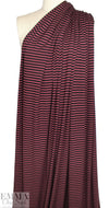 piece-dyed viscose/spandex jersey - zinfandel/black stripe 2 yd