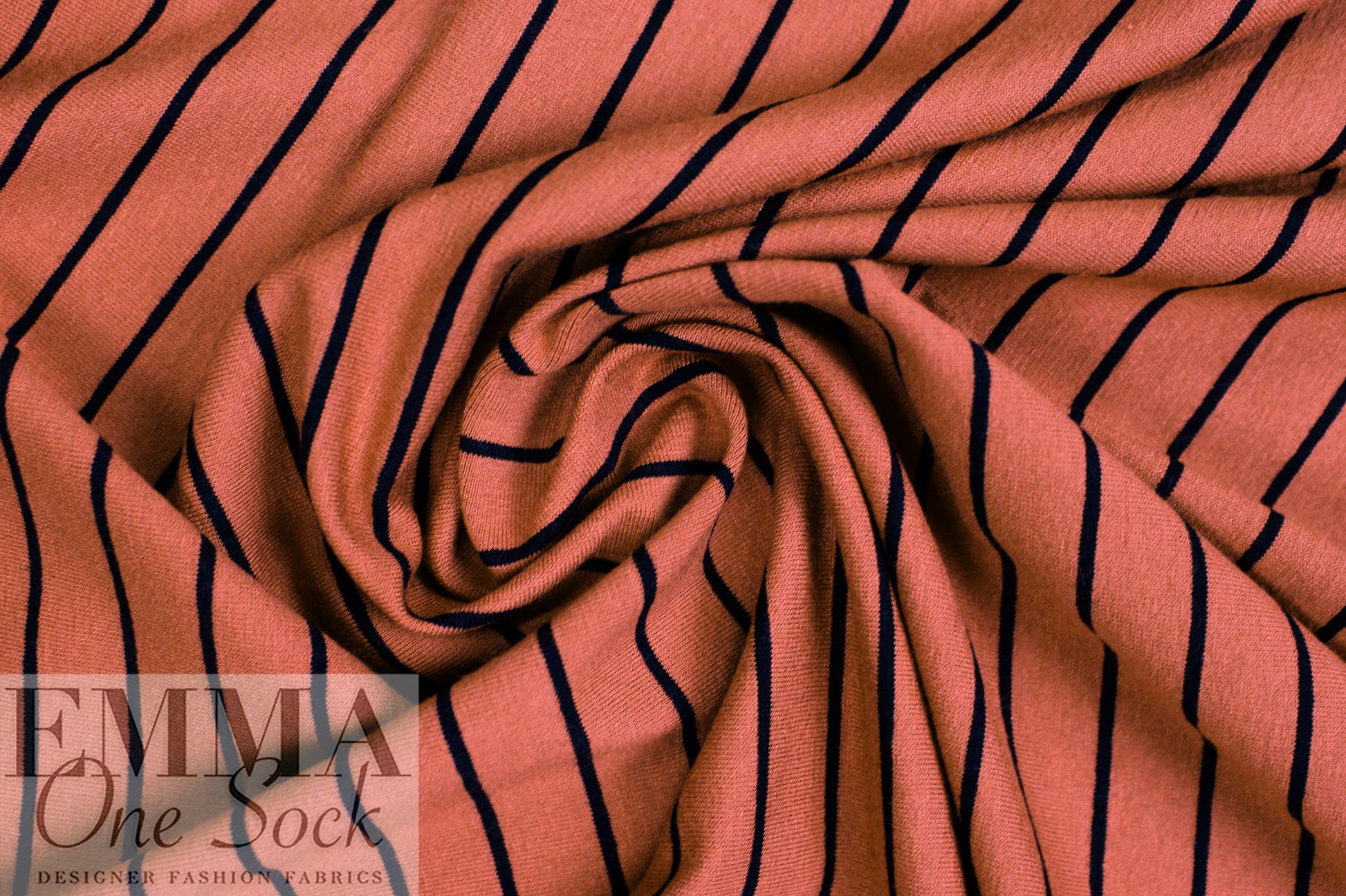 yarn-dyed viscose/spandex jersey - paprika/black 1.625 yds
