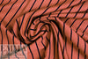 yarn-dyed viscose/spandex jersey - paprika/black 1.5 yds