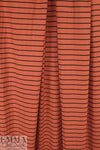 yarn-dyed viscose/spandex jersey - paprika/black 1.5 yds