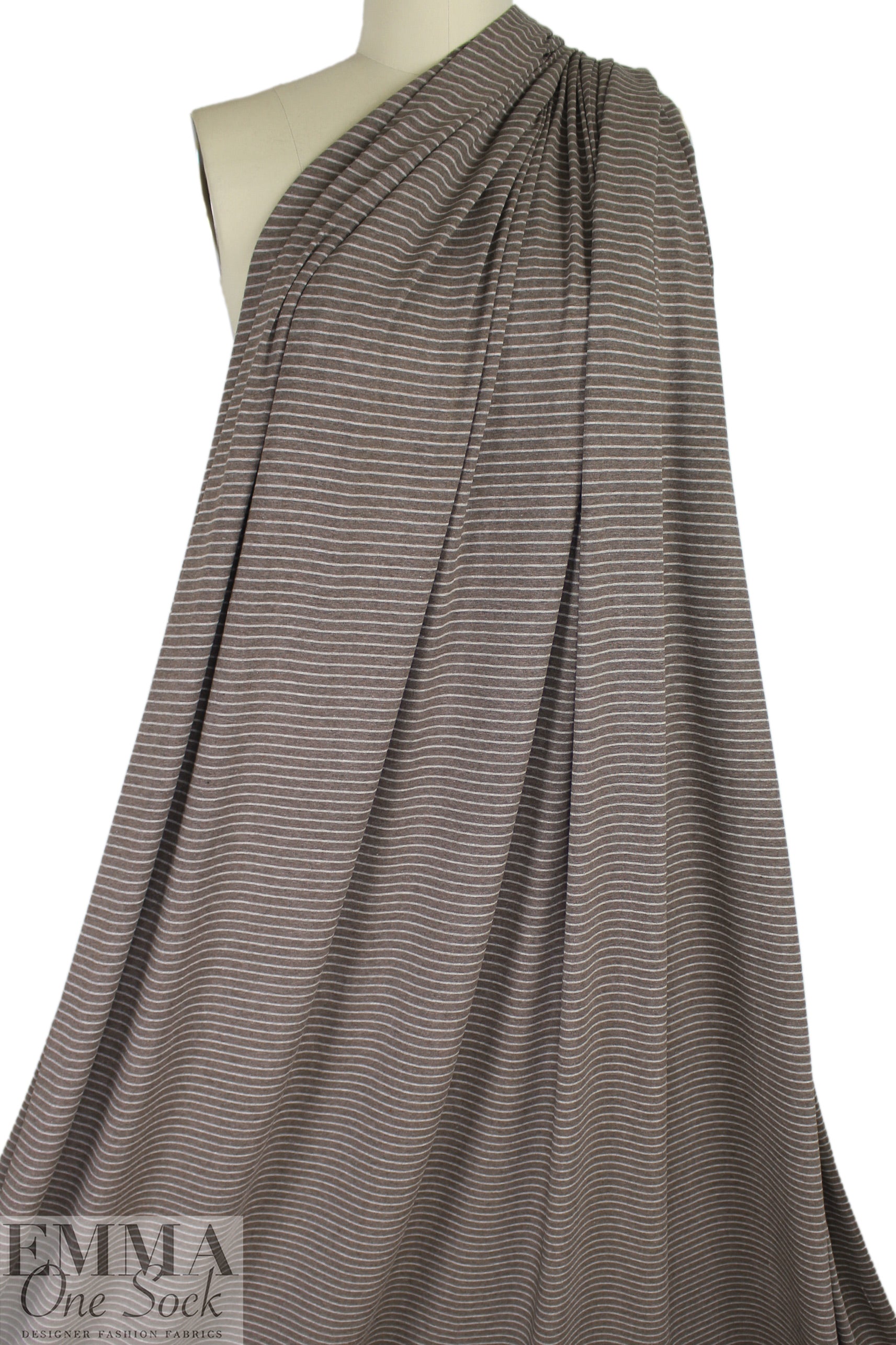 yarn-dyed viscose/spandex jersey - moon rock stripe 1 yard
