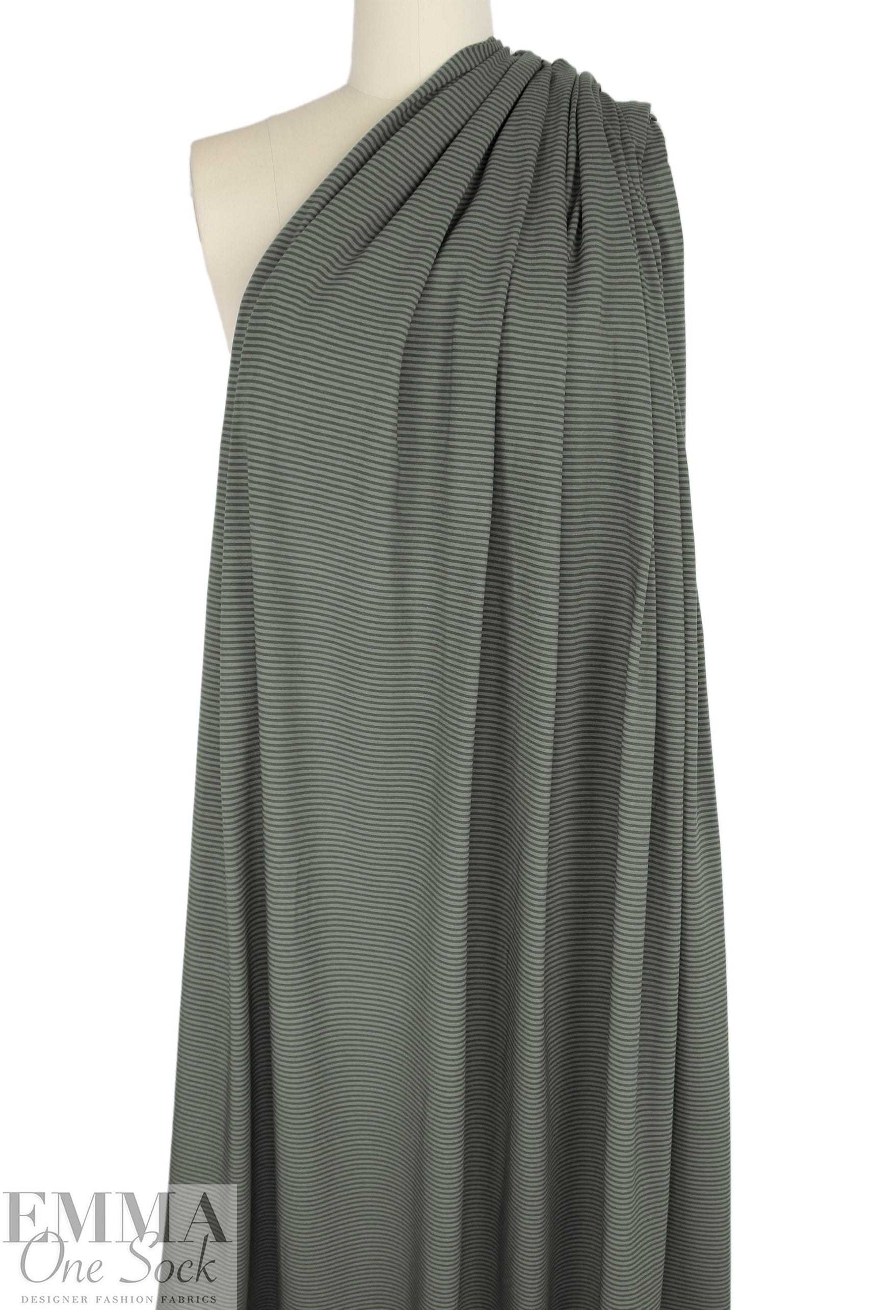 yarn-dyed bamboo/organic cotton jersey - slate/dk. gray 1.875 yd