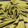 CA designer viscose 4-way jersey - green-gold/black stripe 2 yd