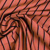 yarn-dyed viscose/spandex jersey - paprika/black 1.375 yd