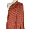 yarn-dyed viscose/spandex jersey - paprika/black 1.5 yds