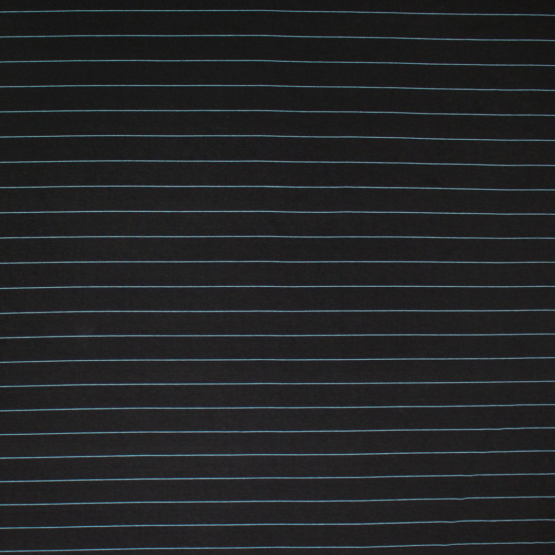 yarn-dyed viscose/spandex jersey - black/bluestone 1.75 yd