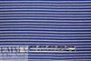 yarn-dyed viscose/spandex jersey - navy/white stripe 2 yd