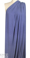 yarn-dyed viscose/spandex jersey - navy/white stripe 1.875 yds