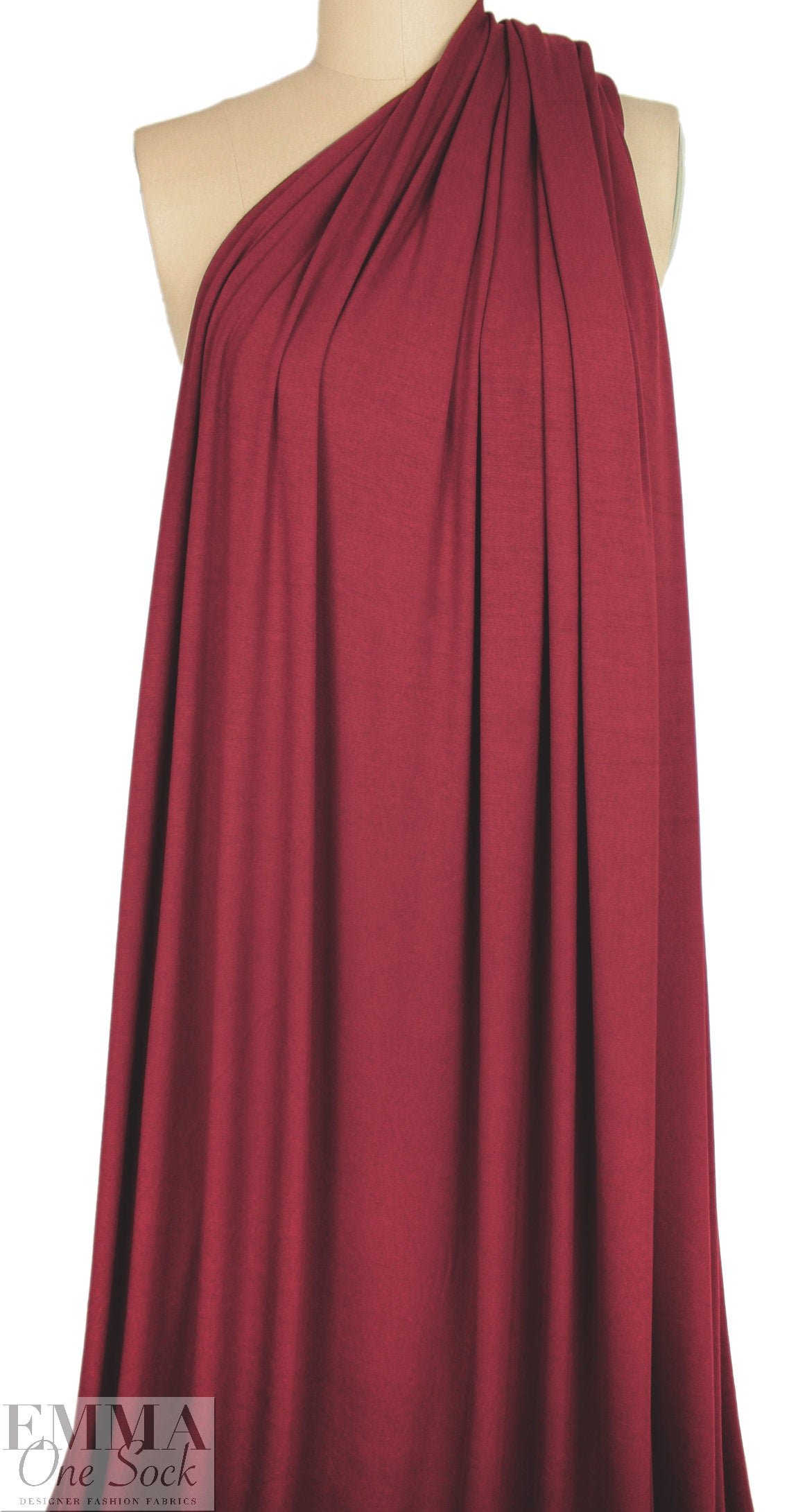 burgundy Oeko-Tex bamboo/spandex 4-way jersey  1.75 yd