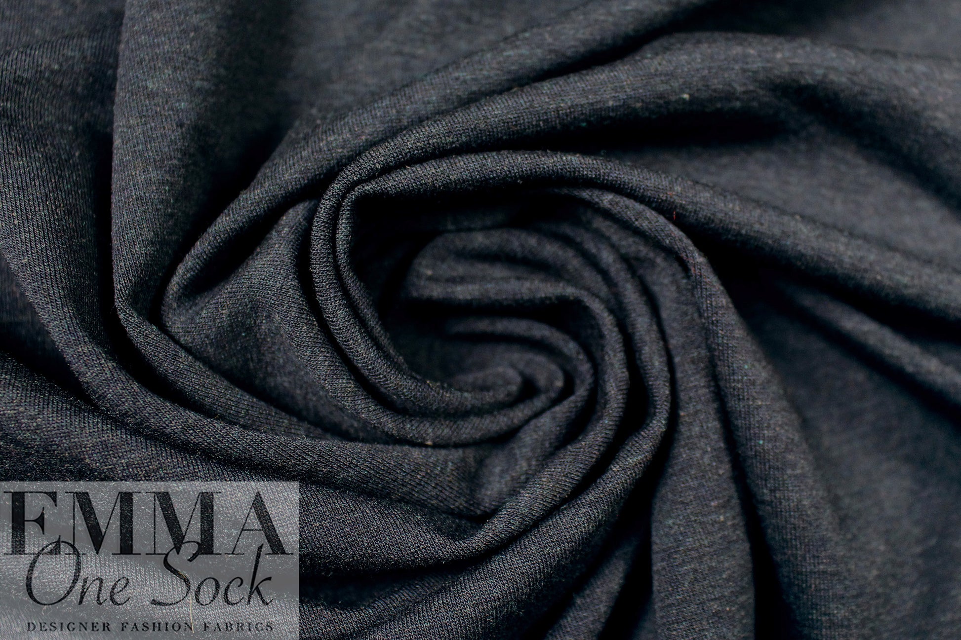 navy heather lightweight viscose jersey 4-way 1 yard