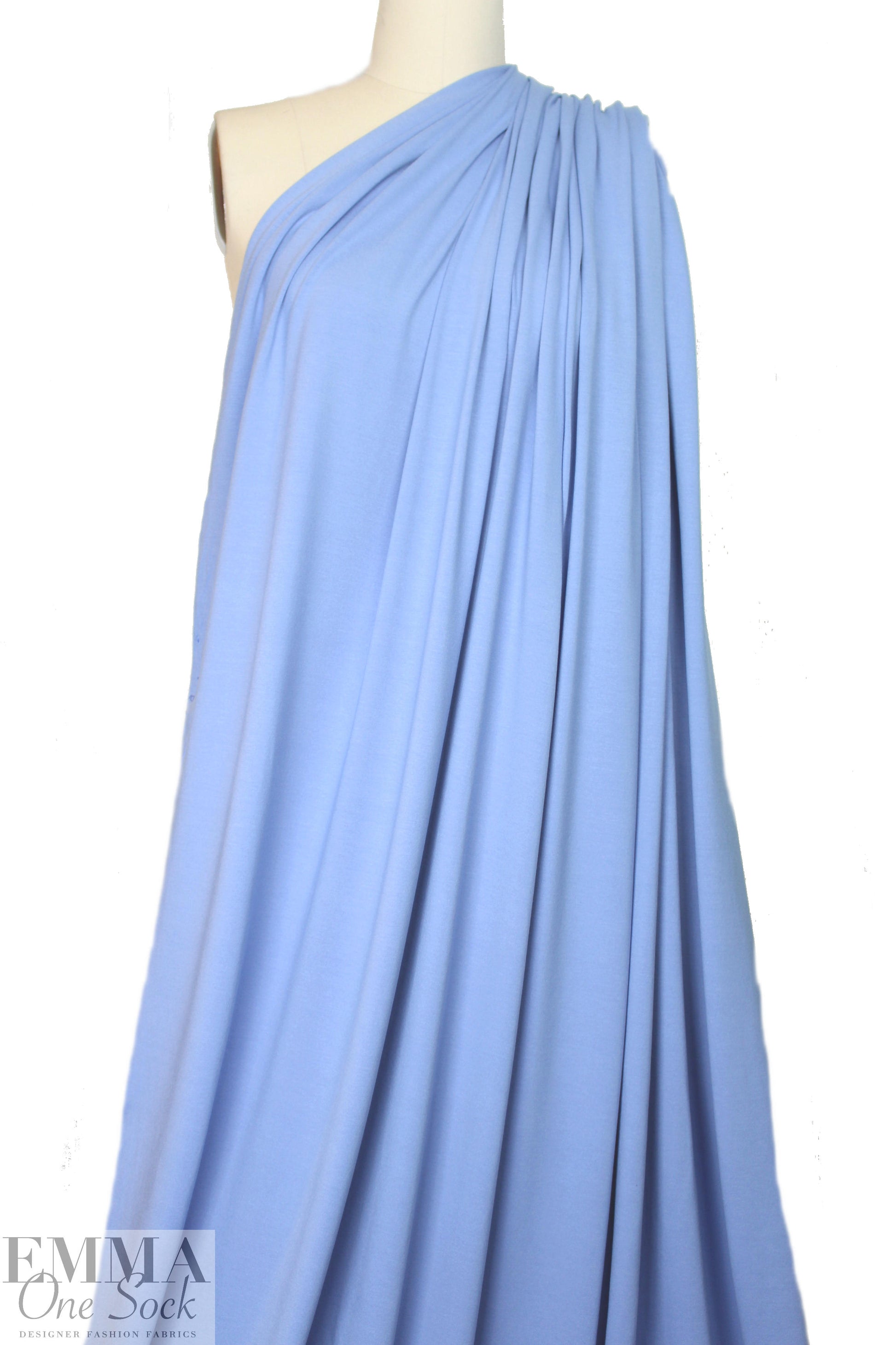 periwinkle lightweight rayon jersey 4-way 1.375 yd