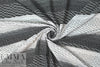 textured yarn-dye knit stripe - white/black .5 yds