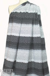 textured yarn-dye knit stripe - white/black 2.25 yd