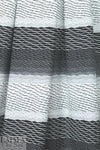 textured yarn-dye knit stripe - white/black