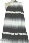 textured yarn-dye knit stripe - black/white