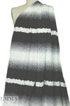 textured yarn-dye knit stripe - black/white 1.75 yd