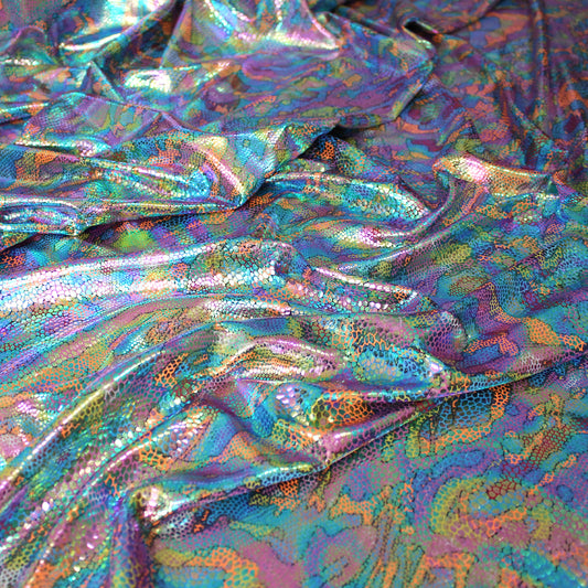 European 'karma chameleon' 4-way iridescent swim knit