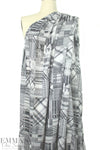 textiles patchwork poly crepe print - newsprint