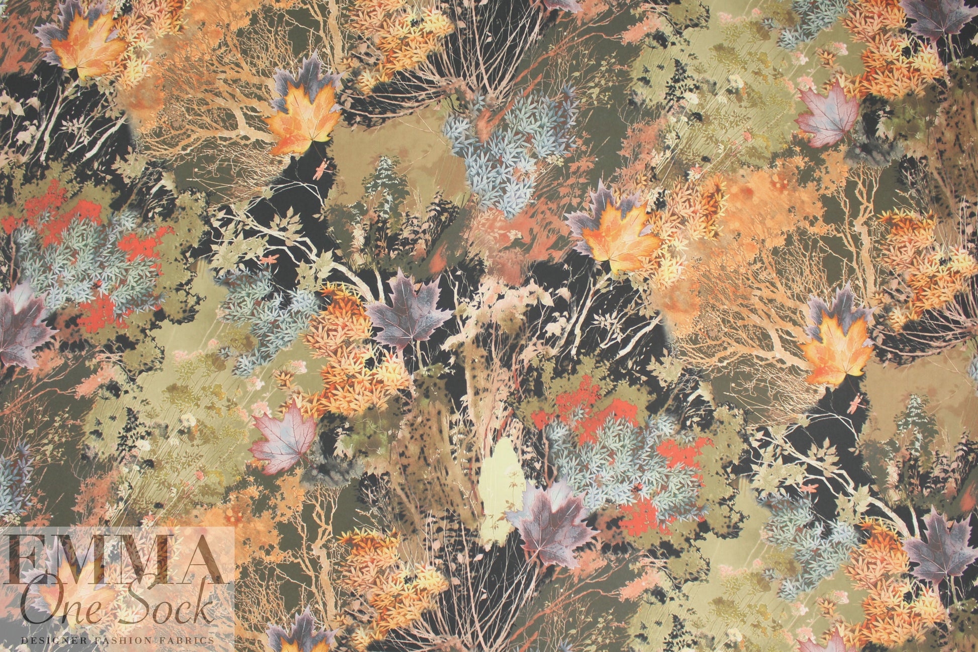 autumn dreamscape poly crepe woven 1.75 yds