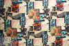 'cubism revisited' drapey pebble crepe woven - khaki 1.5 yds