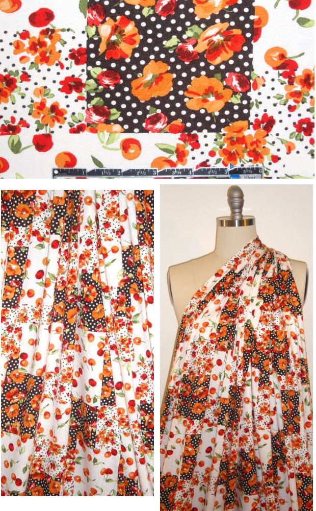 French cherry pickings rayon/lycra knit